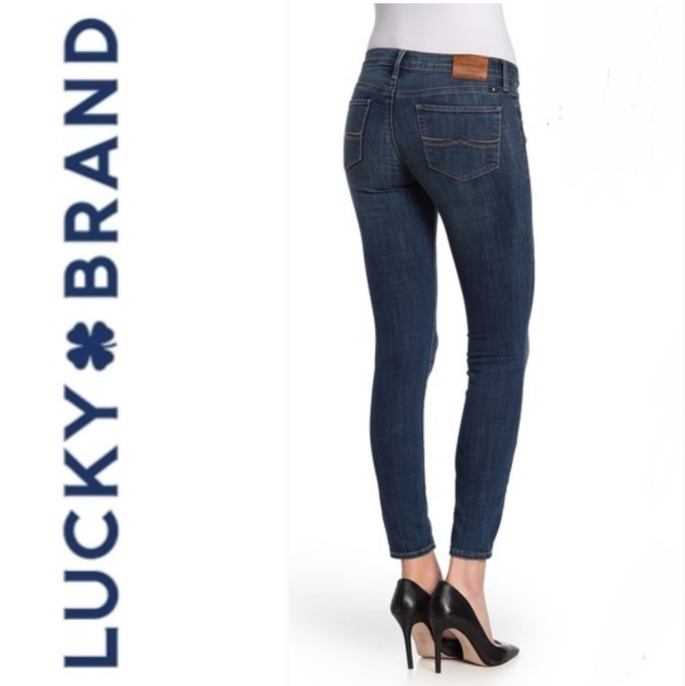 LUCKY BRAND 26 Charlie Skinny Dark Wash Ankle Jeans Size 26